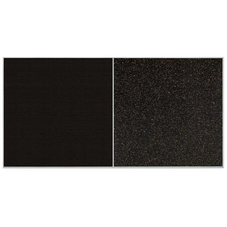 United Visual Products Sliding Door Indoor Enclosed Corkboard, 9 UV9012ACS-SATIN-CINNABA